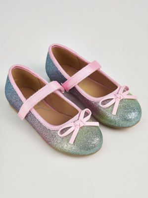 Rainbow Glitter Ballet Shoes