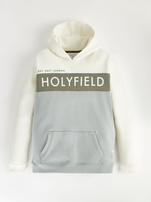 HOLYFIELD Cream Colour Block Hoodie Kids at ASDA