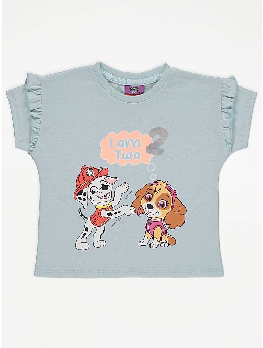 PAW Patrol Character Print Age 2 Birthday T-Shirt | Kids | George ASDA