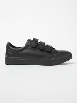 Boys Black 3 Strap School Shoes | Kids | George at ASDA