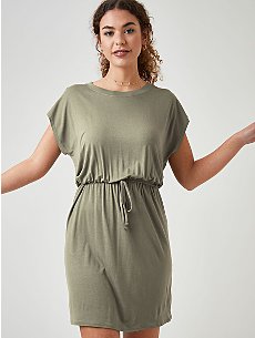 Green Jersey Mini Dress