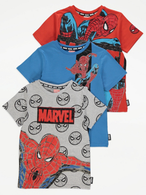 Marvel Spider-Man Character Print T-Shirts 3 Pack