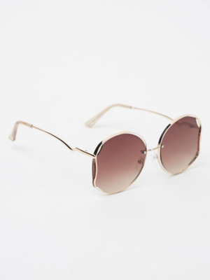 Ombre Tinted Lens Circle Shape Sunglasses Women at ASDA