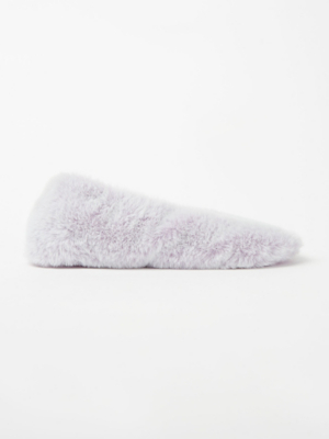 Lilac Faux Fur Slipper Socks Women at ASDA