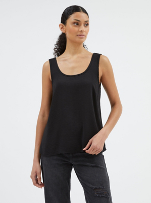 Black Woven Vest Top Women at ASDA