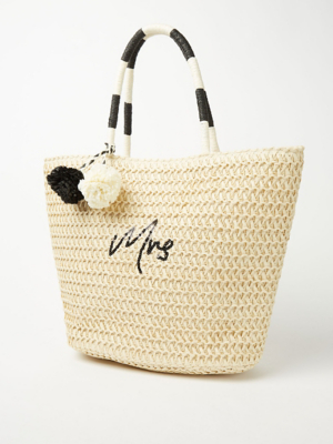 Mrs Straw Tote Bag Women at ASDA