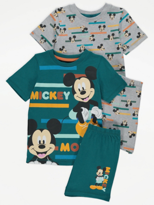 Disney Mickey Mouse Character Print Pyjamas 2 Pack