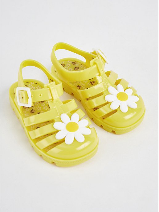 First Walkers Yellow Daisy Jelly Sandals | Kids | George at ASDA