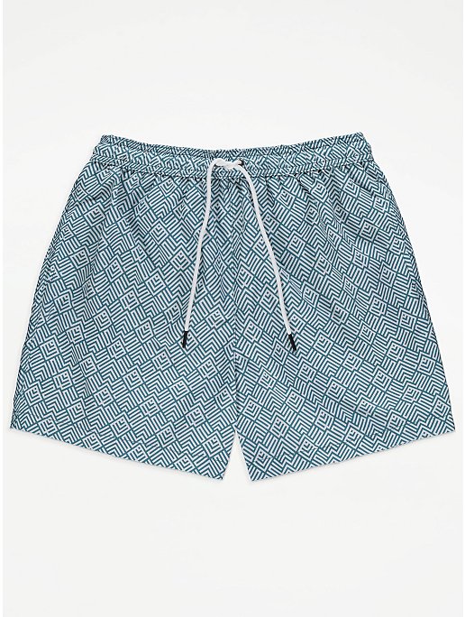 asda.com | Blue Printed Swim Shorts