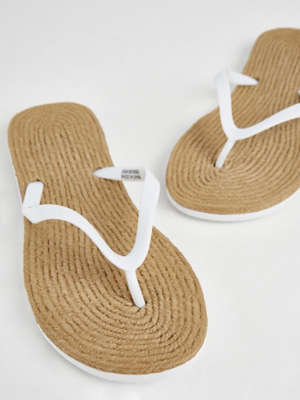 asda white flip flops