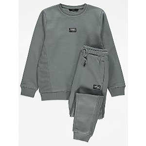 Icon Vibes Grey Sweatshirt and Joggers | Kids | George at ASDA
