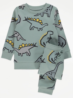 Green Dinosaur Print Sweatshirt and Joggers
