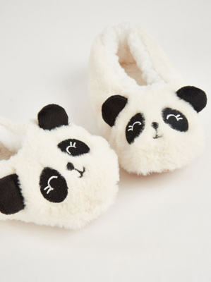 Cream Panda Slipper Socks Women at ASDA