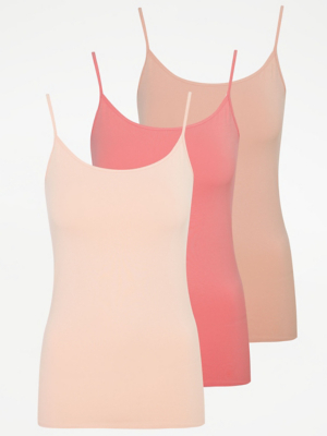 Cami Vest Tops 3 Pack Women at ASDA