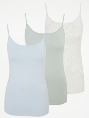 Cami Vest Tops 3 Pack Women at ASDA