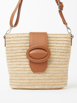 Straw Belted Beach Bag Women at ASDA