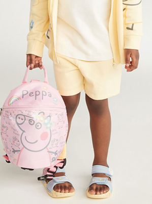 Peppa Pig Pink Character Print Rein Bag Kids at ASDA
