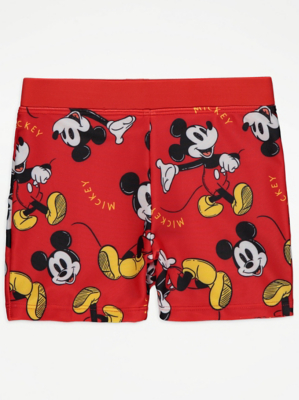 Disney Mickey Mouse Red Swim Trunks
