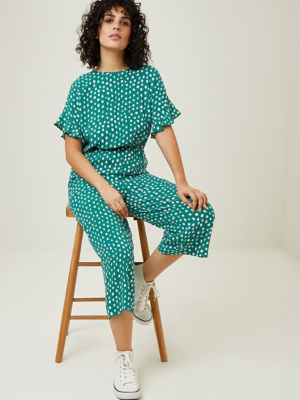 green spotty playsuit