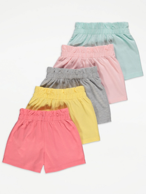 Assorted Bright Jersey Shorts 5 Pack