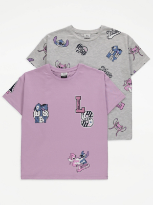 Disney Lilo And Stitch Character Print T Shirts 2 Pack Kids George At Asda