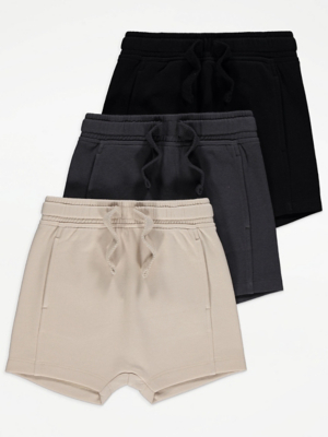 Neutral Assorted Jersey Shorts 3 Pack