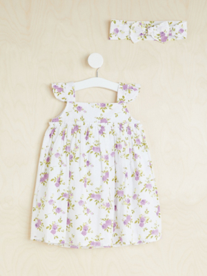 Billie Faiers Purple Floral Dress and Knickers Outfit Baby