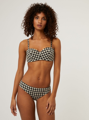 black gingham bikini top