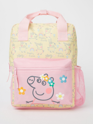 Peppa Pig Pink Floral Backpack Kids at ASDA