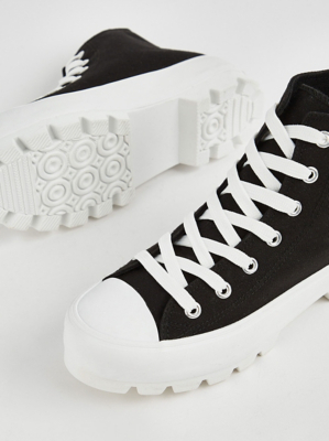 white chunky high tops