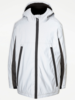 Silver Zip Up Sports Jacket