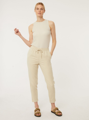 Tan Tapered Trousers Women at ASDA