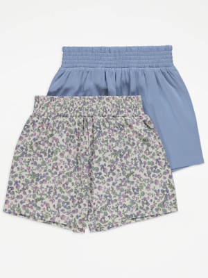 Floral Ditsy Print Shorts 2 Pack