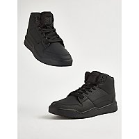 Black Lace Up Trainer Boots | Men | George at ASDA