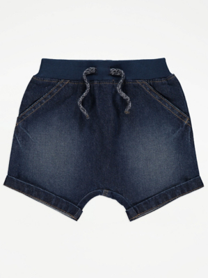 Navy Denim Shorts Baby at ASDA