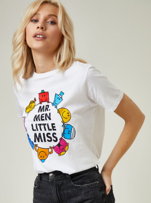 Mr. Men Little Miss White Jersey TShirt Women at ASDA