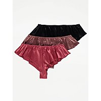Assorted Pink Frilly French Knickers 3 Pack | Women | George at ASDA