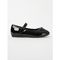 Wide Fit Black Patent Ballet School Shoes | School | George at ASDA