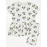 Disney Minnie Mouse Cream Peplum Top and Shorts Outfit | Kids | George at ASDA