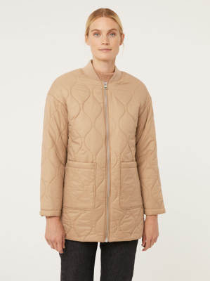 Camel Onion Quilted Bomber Jacket Sale & Offers at ASDA