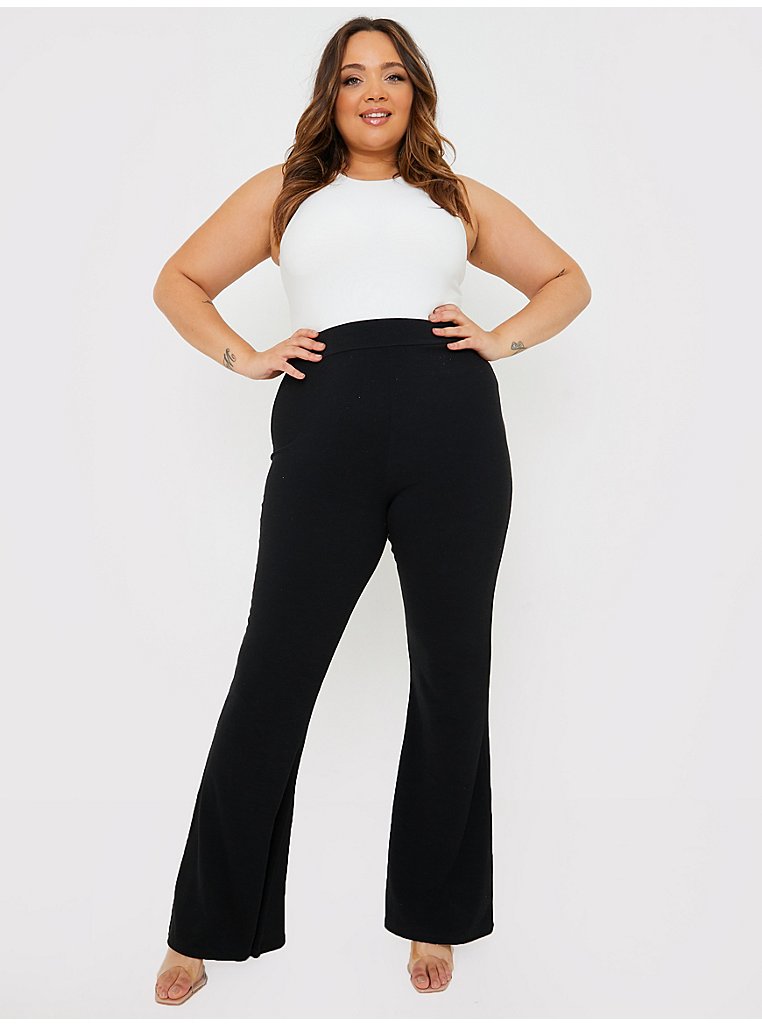 In The Style Ladbaby Mum Black Flare Trousers | Women | George at ASDA