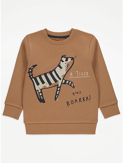 Tan Tiger Graphic Sweatshirt | Kids | George at ASDA