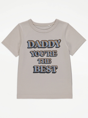 Daddy You’re The Best Slogan Print T-Shirt
