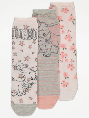 Disney Dumbo Socks 3 Pack Women at ASDA