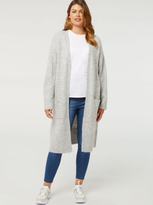 Light Grey Soft Knitted Maxi Cardigan | Women | George at ASDA