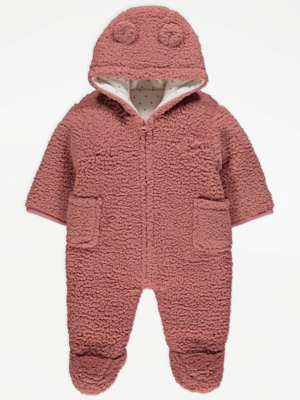Pink Snowsuit Baby at ASDA