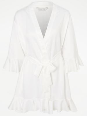 White Bridal Dressing Gown Women at ASDA