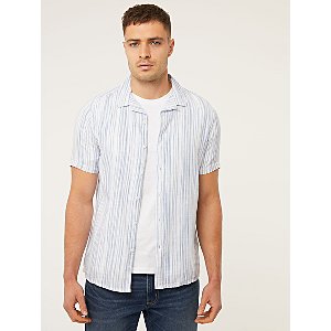 Blue Striped Casual Shirt | Men | George at ASDA