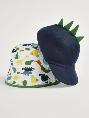 Dinosaur Print Hats Set 2 Pack