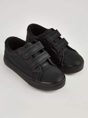 plain black pe trainers